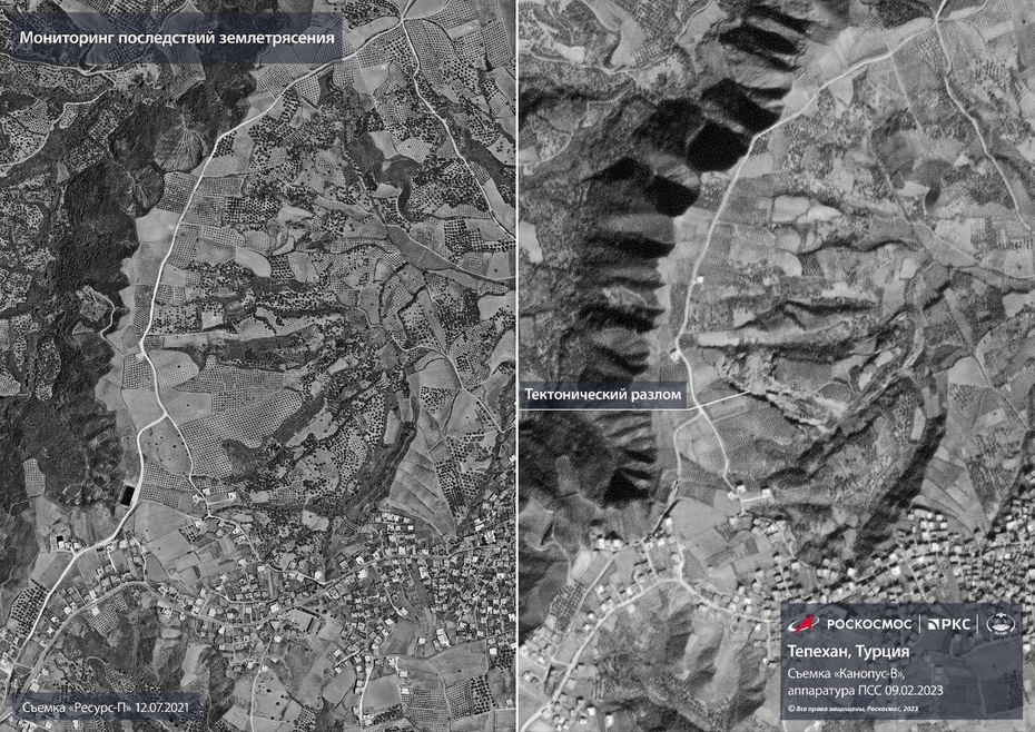 Тектонический разлом в провинции Хатай, вид из космоса