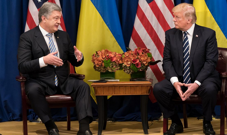 Пётр Порошенко и Дональд Трамп