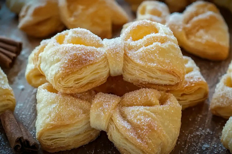 Рецепт вкусной выпечки к чаю на скорую руку — слоеные бантики с корицей и сахаром