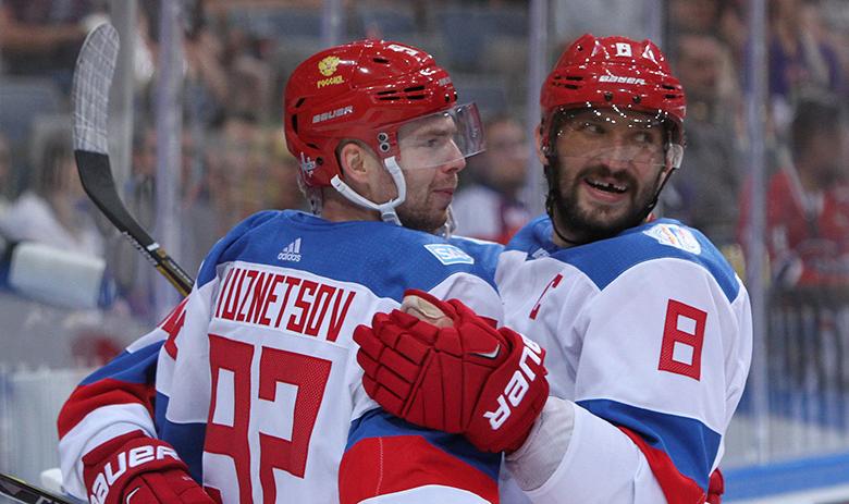 Евгений Кузнецов и Александр Овечкин