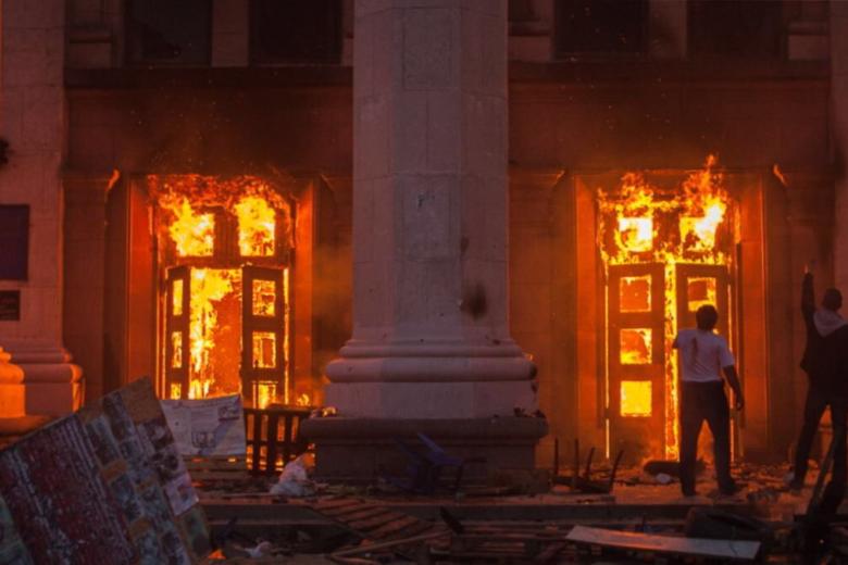 Дом профсоюзов в Одессе, 2 мая 2014 г.