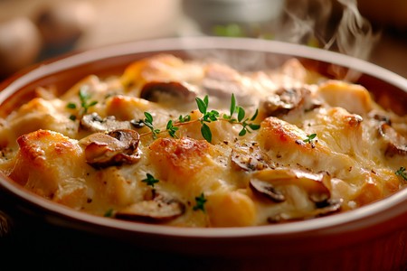 30 минут и даже меньше! Обалденная запеканка с курицей и грибами на ужин!