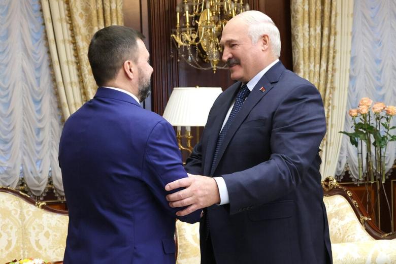 Президент Белоруссии Александр Лукашенко встретился с временно исполняющим обязанности главы ДНР Денисом Пушилиным