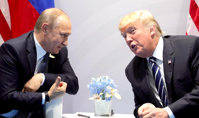 Президент РФ Владимир Путин и президент США Дональд Трамп
