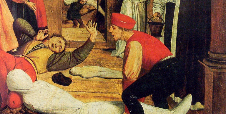 «Святой Себастьян молится за жертв Юстиниановой чумы». Картина конца XV века