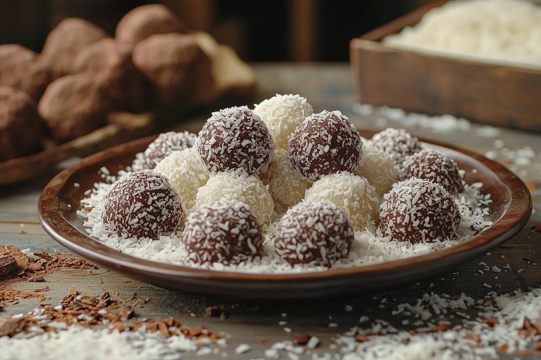 конфеты из сухофруктов с кокосовой стружкой