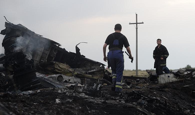 Место крушения Boeing 777 рейса MH17