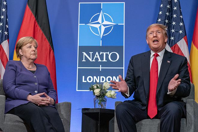 Ангела Меркель и  Дональд Трамп