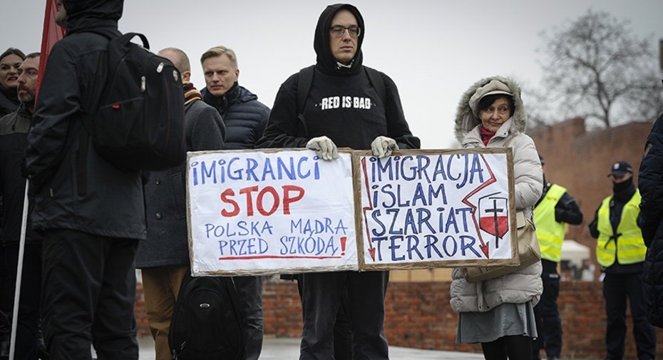 Митинг против миграции, Польша