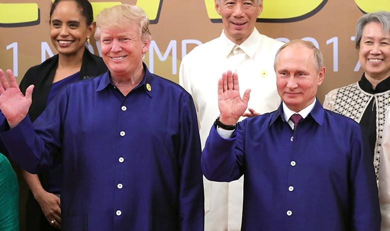 Президент США Дональд Трамп и президент РФ Владимир Путин