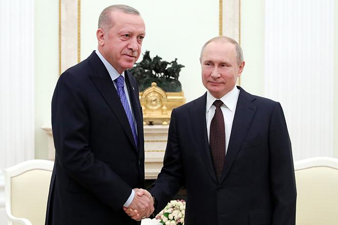 Реджеп Тайип Эрдоган и Владимир Путин
