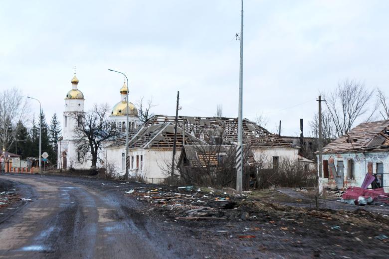 Разрушения после отступления войск ВСУ в Курской области