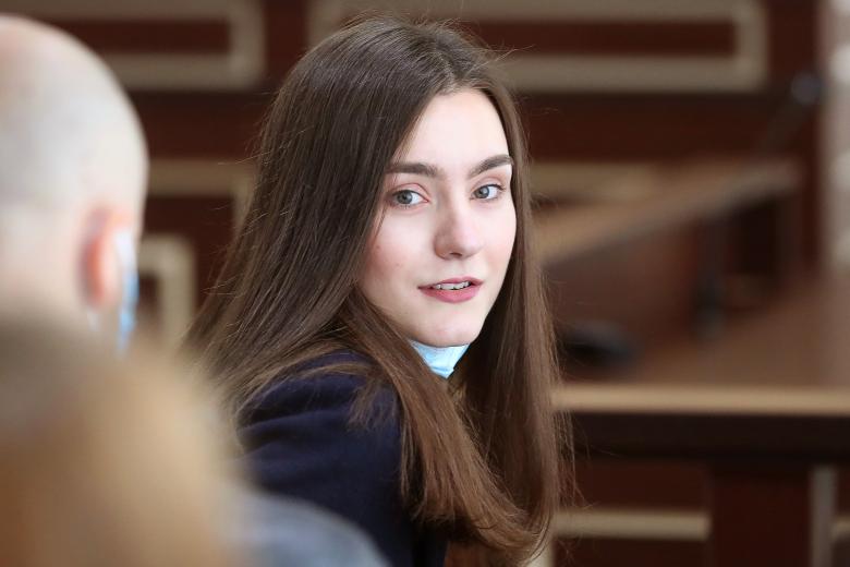 Гражданка РФ Софья Сапега во время оглашения приговора в Гродненском областном суде