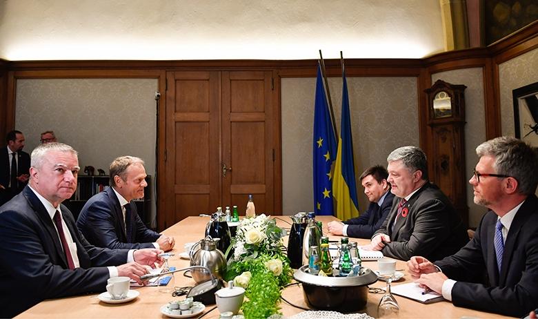 Встреча президента Украины Петра Порошенко с председателем Европейского совета Дональдом Туском