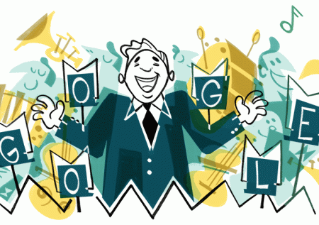 Google создал дудл к 125-летию со дня рождения Леонида Утёсова 