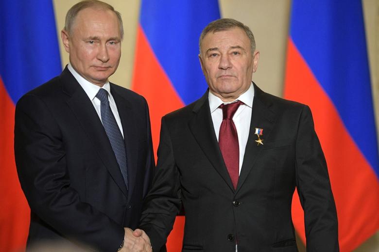 Президент России Владимир Путин и Аркадий Ротенберг
