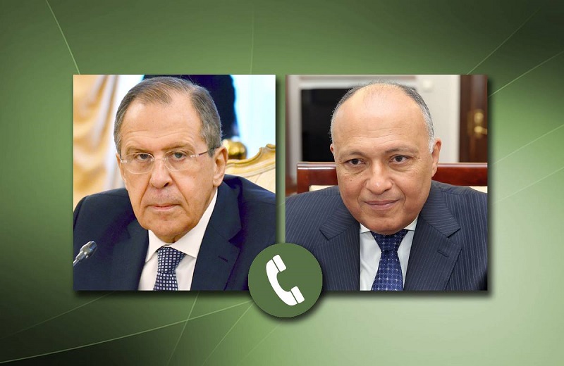 Глава МИД РФ Сергей Лавров и глава МИД Египта Самех Шукри