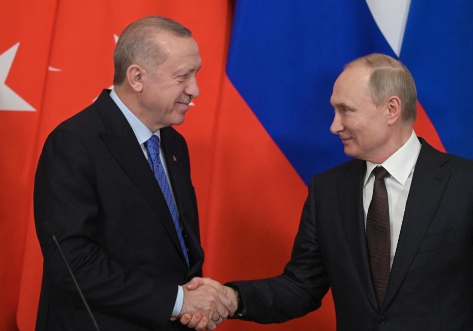 Президент РФ Владимир Путин и президент Турции Реджеп Тайип Эрдоган