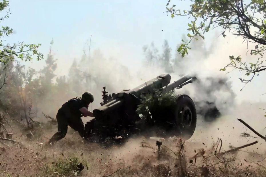 Боевая работа расчета Д-30 в зоне СВО