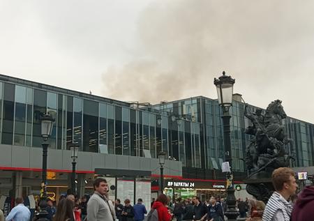 В Москве произошел пожар на площади трех вокзалов