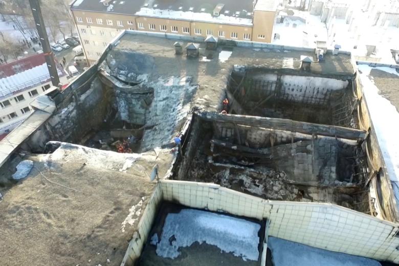 Ликвидация последствий пожара в ТЦ «Зимняя вишня» в Кемерово