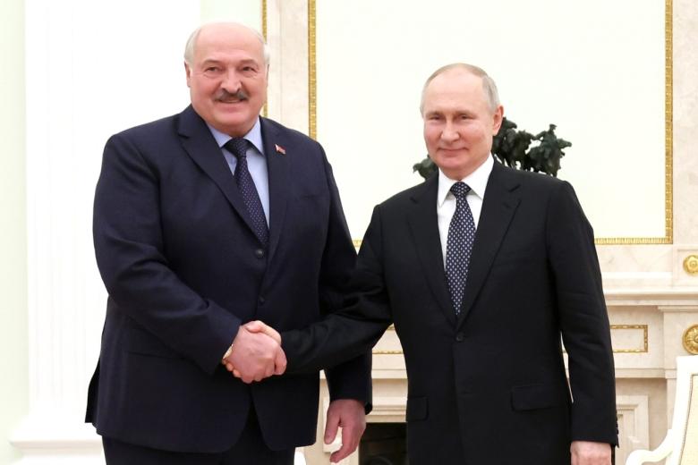 Президенты России и Белоруссии Владимир Путин и Александр Лукашенко