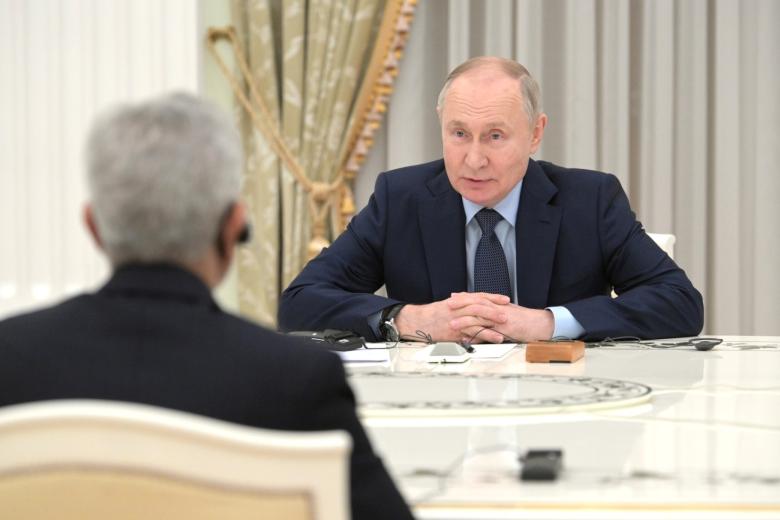 Президент РФ Владимир Путин и министр иностранных дел Индии Субраманьям Джайшанкар