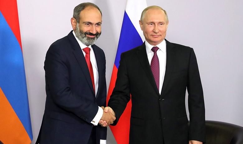 Президент РФ Владимир Путин и премьер-министр Армении Никол Пашинян