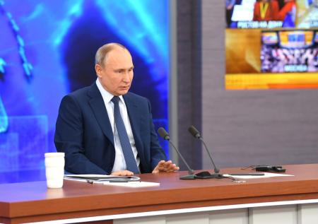 В Кремле допустили перенос большой пресс-конференции Путина на 2023 год