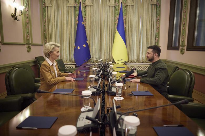 Урсула фон дер Ляйен на встрече с Владимиром Зеленским в Киеве