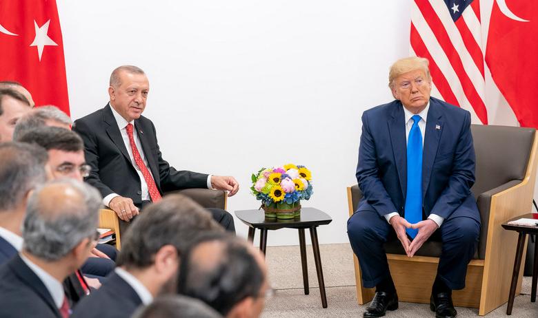 Президент Турции Реджеп Эрдоган и президент США Дональд Трамп