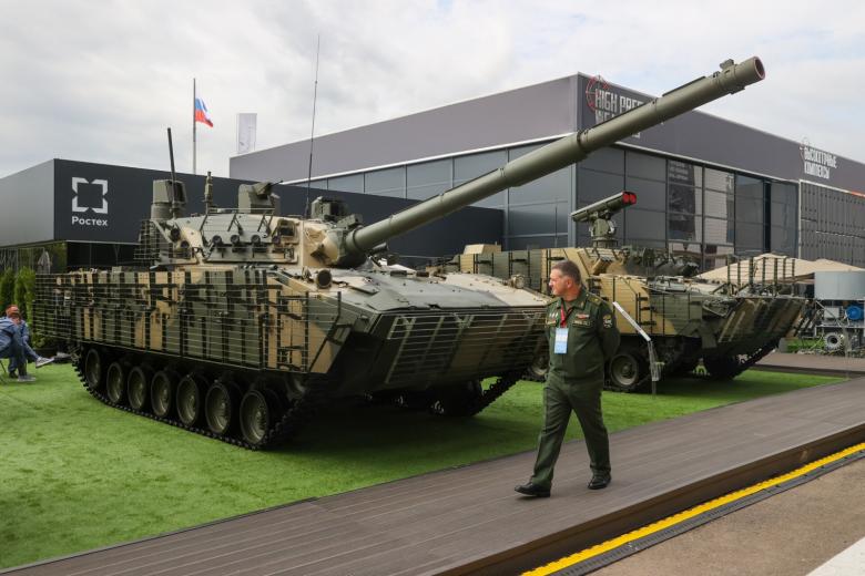 Модернизированная 125 мм самоходная противотанковая пушка 2С25 на Международном военно-техническом форуме «Армия-2023»