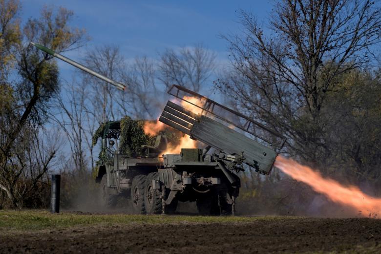 Боевая работа РСЗО «Град-1»