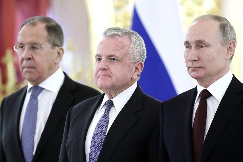 Сергей Лавров, Джон Салливан и Владимир Путин