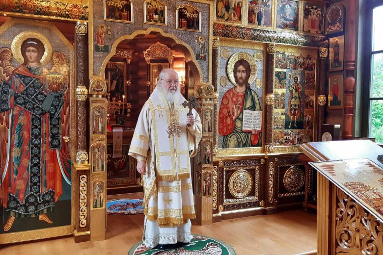 Патриарх Кирилл в Александро-Невском скиту