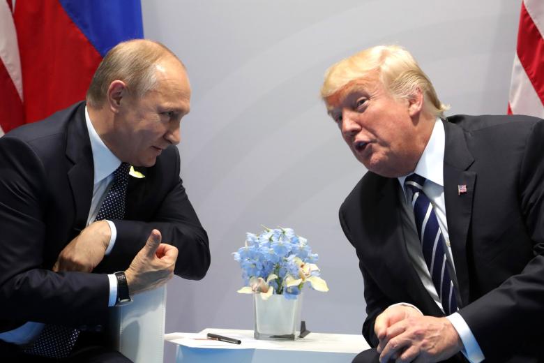 Президент РФ Владимир Путин, Дональд Трамп