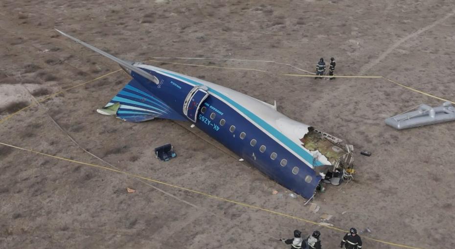Место падения самолета Embraer 190AR авиакомпании Azerbaijan Airlines