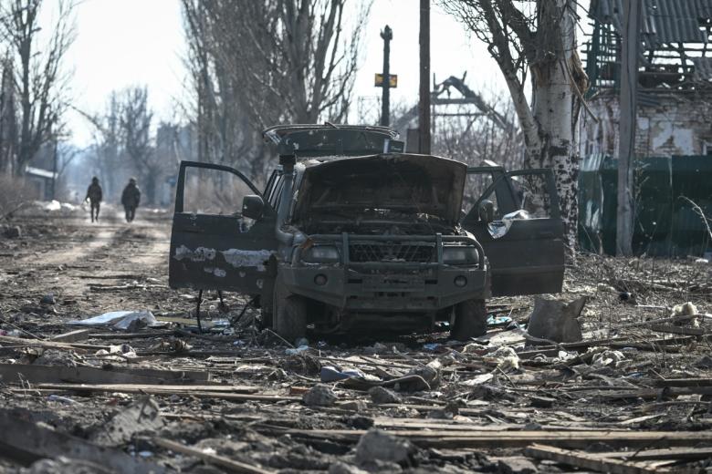 Бойцы 55-й мотострелковой бригады Центрального военного округа (ЦВО) на зачистке Авдеевки