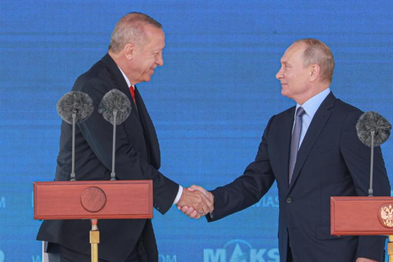 Реджеп Тайип Эрдоган и Владимир Путин