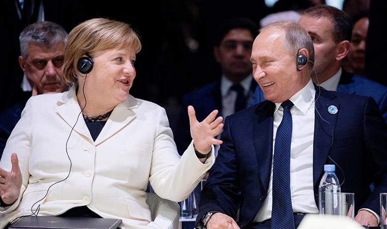 Владимир Путин и Ангела Меркель