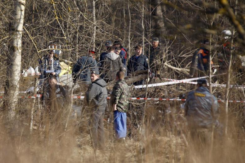 Место падения Ту-154 в Смоленске
