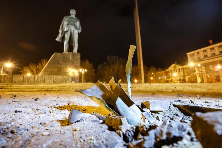 Последствия обстрела Донецка