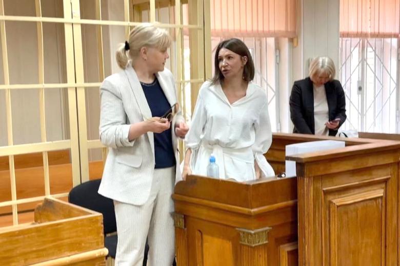 Блогер Елена Блиновская в Пресненском суде Москвы,