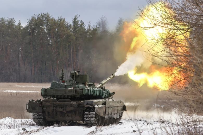 Боевая работа экипажей танков Т-90М «Прорыв» Центрального военного округа (ЦВО) в зоне проведения специальной военной операции