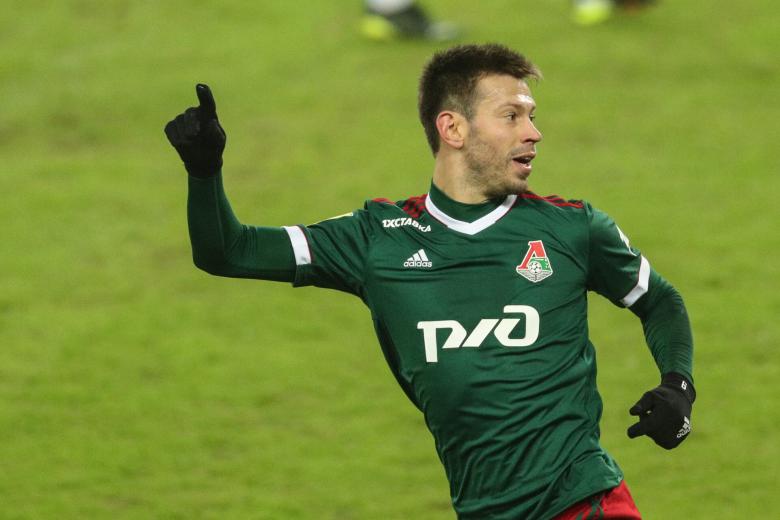 Нападающий «Локомотива» Фёдор Смолов