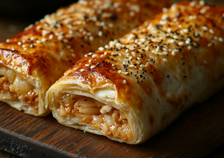 Хрустящий рулет из лаваша! Вкуснятина из индейки и тянущегося сыра