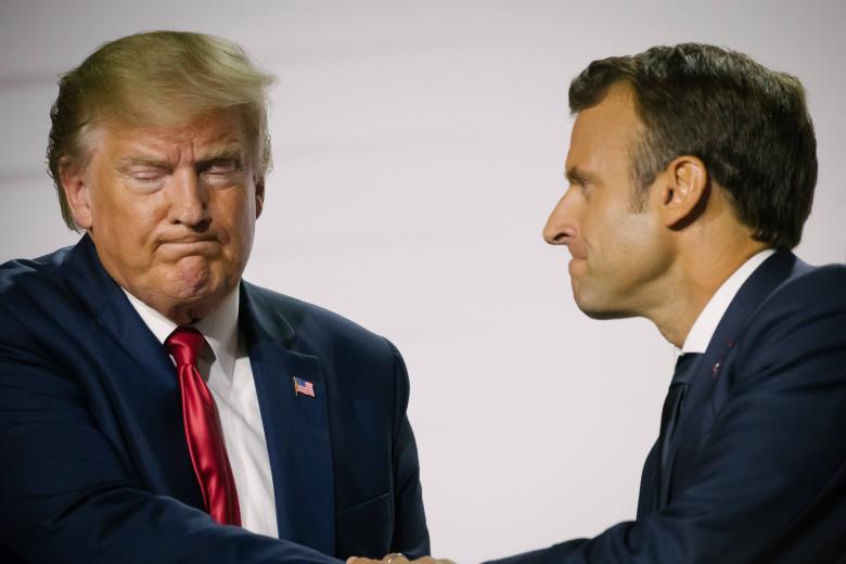 Дональд Трамп и Эммануэль Макрон