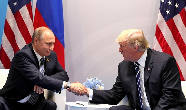 Президент РФ Владимир Путин и президент США Дональд Трамп