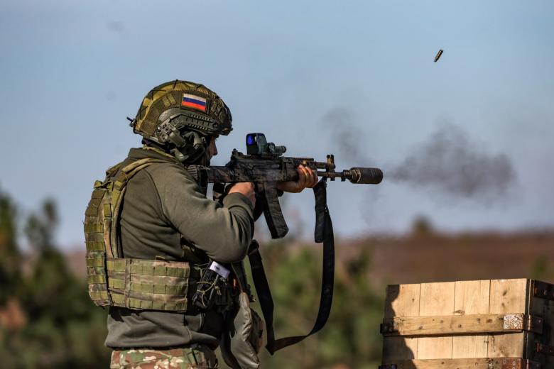 Боец ВС РФ в зоне СВО