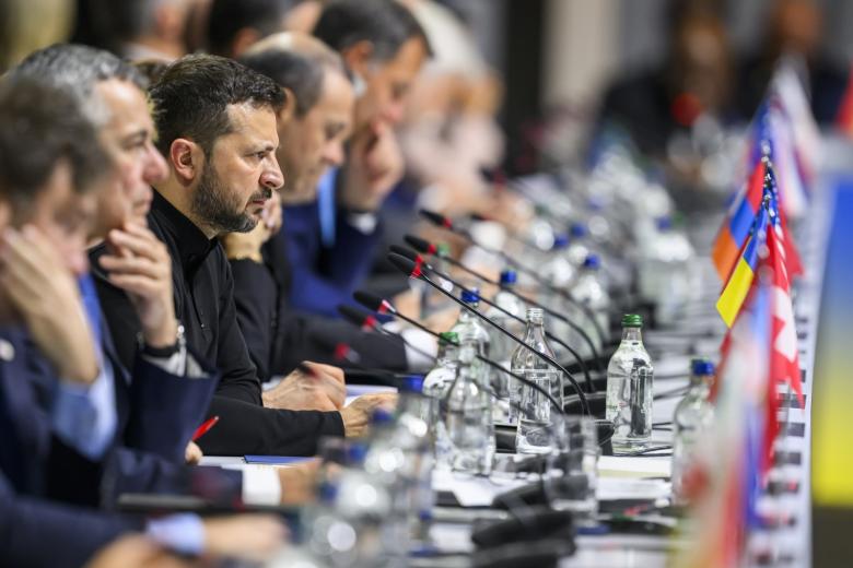 Владимир Зеленский на международной конференции по Украине